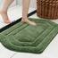 COSY HOMEER Extra dicke Badteppiche für Badezimmer – rutschfeste Badematten, weiches Plüschgarn, zottelig, 100 % starkes Mirco-Polyester-Matte, Wohnzimmer, wasserabsorbierend (grün, 61x91 cm)