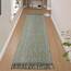 Collive Boho-Läufer für Flure, 6 x 2,1 m, waschbarer Küchenläufer, flaches Profil, neutraler Eingangsbereich, olivgrün/cremefarben, geflochtene Baumwolle, Bodenteppich für Waschküche, Schlafzimmer,