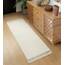 Collive Läufer für Flur, 60x152 cm, weich, waschbar, Küchenläufer, Teppich, Weiß/Creme, zeitgenössisch, modern, Waschküche, für den Innenbereich, handgewebte Baumwolle, Haustür, Bauernhaus