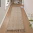 Collive Boho-Läufer für Flure, 6 x 2,1 m, waschbarer Küchenläufer, flaches Profil, neutraler Eingangsbereich, hellbraun/cremefarben, geflochtene Baumwolle, Bodenteppich für Waschküche, Schlafzimmer,