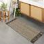 Collive Küchenläufer, handgewebt, wendbar, waschbar, Badezimmerläufer für Eingangsbereich, Natur/Schwarz, Baumwolle, gewebt, Boho, Bauernhaus, Haustür-Teppich für Schlafzimmer, Eingang, Küche, Boden,