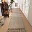 Collive Waschbarer Teppichläufer für Flur, 3,6 m, Boho-Teppiche für Küche, Baumwolle, handgewebt, Schlafzimmerläufer, Teppich, Hellbraun/Creme, niedriger Flor, natürlicher Bodenteppich für