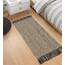 Collive Küchenläufer, handgewebt, wendbar, waschbar, Badezimmerläufer für Eingangsbereich, Natur/Schwarz, Baumwolle, gewebt, Boho, Bauernhaus, Haustür-Teppich für Schlafzimmer, Eingang, Küche, Boden,