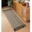 Collive Flur-Läuferteppich, waschbar, Natur/Schwarz, moderner Eingangsläufer, handgewebt, Baumwolle, Boho, Küchenläufer, Teppiche für Schlafzimmer, Waschküche, Haustür, Bauernhaus, Badezimmerteppich,