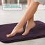 Clara Clark Bathroom, Velvet Memory Foam Mat, Non-Slip Bath Rugs Ultraweicher, Rutschfester und saugfähiger Badezimmerteppich, Samt-Fleece Schaum, dunkelviolett, 17 x 24 + 20 x 32, 2