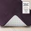 Clara Clark Bathroom, Velvet Memory Foam Mat, Non-Slip Bath Rugs Ultraweicher, Rutschfester und saugfähiger Badezimmerteppich, Samt-Fleece Schaum, dunkelviolett, 17 x 24 + 20 x 32, 2