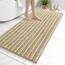 Arotive Luxuriöser Chenille-Badezimmerteppich, extra weich, dick, saugfähig, zottelig, Badematte, rutschfest, maschinenwaschbar, Trockenplüsch, für Badezimmer, 61 x 129 cm, Beige