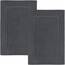 Utopia Towels - 2er Pack groß Badematte Badvorleger (53 x 86 cm) - 100% Baumwolle Frottee -Waschbare Badteppich (Grau)