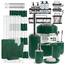 Clara Clark Badezimmer-Zubehör-Set – 28-teiliges Badezimmer-Set mit Selbstklebender Eck-Duschablage zum Aufhängen, Badezimmer-Sets mit Duschvorhang und Teppichen, grünes Duschvorhang-Set mit