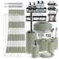 Clara Clark Badezimmer-Zubehör-Set – Badezimmer-Set mit Selbstklebender Eck-Duschablage zum Aufhängen, 25-teiliges Badezimmer-Zubehör-Set, salbeigrün, Duschvorhang-Set, WC-Bürste, Mülleimer und