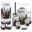 Clara Clark Badezimmer-Set – Weihnachts-Badezimmer-Sets mit Duschvorhang und Teppichen, Weihnachts-Badezimmer-Zubehör-Set, 22-teiliges Weihnachts-Duschvorhang-Set mit Innenfutter, Seifenspender