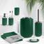 Clara Clark Badezimmer-Zubehör-Set – 23-teiliges Duschvorhang-Set mit Badezimmer-Mülleimer, grünes Badezimmer-Set, Badezimmer-Sets mit Duschvorhang und grünen Teppichen