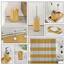 Clara Clark Badezimmer-Set – Badezimmer-Zubehör-Set, 20-teilig, Duschvorhang-Set mit Innenfutter, Zahnbürstenhalter, Seifenspender, Seifenschale, WC-Bürstenhalter und Mülleimer, Gold