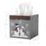 SKL Home Weihnachten/Geschenk Woodland Winter Schneemann Taschentuchbox-Abdeckung, Holz, GRAU, 5" W x 75" L (Pack of 1)