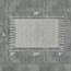 French Connection Nellore Fringe Bath Rug, 17 in. x 24 in, Medium Grey