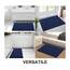 Grandaily Chenille Gestreifter Badteppich Matte, Extra Dick Und Saugfähige Badteppiche, Rutschfester Weicher Plüsch Shaggy Badteppich, Maschinenwäsche, Trocken, Badematten für Wanne, 24x36, Navy