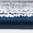 Tindbea Badezimmerteppich-Set, extra weich und saugfähig, flauschig, gestreift, Chenille, rutschfest, maschinenwaschbar (50,8 x 81,3 cm plus 40,6 x 61 cm, Marineblau), 2-teilig