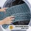 ACCUMTEK Upgrade Extra großes Haze Blue Badezimmerteppich-Set, 3-teilig, ultraweiche, dicke, saugfähige Badematten, rutschfeste Chenille-Toilettenmatte für Badezimmer, Schlafzimmer, Küche, Steinblau