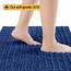 ACCUMTEK Upgrade Extra großes blaues Badezimmerteppich-Set, 3-teilig, ultraweich, dick, saugfähig, rutschfest, Chenille, WC-Vorleger für Badezimmer, Schlafzimmer, Küche