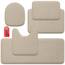 Elvoki 5-teiliges Badezimmerteppich-Set – Memory-Schaum-Badteppiche, rutschfest, ultraweich, wasserabsorbierend, maschinenwaschbar, Badezimmerteppiche – Beige