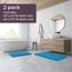 Lavish Home Badvorleger, Memory-Schaumstoff, langflorig, blau, 2-teilig blau