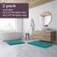 Lavish Home Badvorleger, Memory-Schaumstoff, langflorig, blau, 2-teilig Seafoam