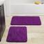 Lavish Home Badvorleger, Memory-Schaumstoff, langflorig, blau, 2-teilig violett