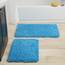 Lavish Home Badvorleger, Memory-Schaumstoff, langflorig, blau, 2-teilig blau