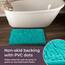 Lavish Home Badvorleger, Memory-Schaumstoff, langflorig, blau, 2-teilig Seafoam