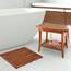 Utoplike Teak Badematte, rutschfeste Duschmatte für Badezimmer, Holzbodenmatte, extra groß, geeignet für Spa, Zuhause oder im Freien