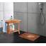 Utoplike Teak Badematte, rutschfeste Duschmatte für Badezimmer, Holzbodenmatte, extra groß, geeignet für Spa, Zuhause oder im Freien