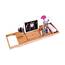 Bamboe Badkuip Caddy Bad Tub Tray met Verlengde Pagina 's Gericht in Book Tablet Houder Mobiele Telefoon Tray & Geïntegreerde Wijnglazen houder en andere Accessoires plaatsing
