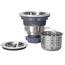 KONE 3-1/2-inch Kitchen Sink Strainer with Removable Deep Waste Basket/Strainer Assembly/Sealing Lid, Stainless Steel by K.ONE