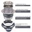 KONE 3-1/2-inch Kitchen Sink Strainer with Removable Deep Waste Basket/Strainer Assembly/Sealing Lid, Stainless Steel by K.ONE