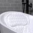 Bath Haven Badewannenkissen Luxuriöses Nackenkissen Badewanne, Wannenkissen - Schnell Trocknendes Badekopfkissen, Maschinenwaschbar - Inklusive Waschbeutel Und Reisetasche – Weiß Flucht