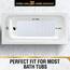 HITSLAM Badewannenmatte rutschfest, 101 x 40cm Extra Lange Antirutschmatte Badewanne, Duschmatte rutschfest BPA Frei, Schimmelresistent & Maschinenwaschbar Badematte, Weiß