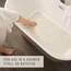 Rubbermaid Commercial Products Badewannen- und Duschmatte, 91,4 x 45,7 cm, weiß, extra lang, maschinenwaschbar, rutschfeste Badezimmermatte mit Saugnäpfen für Zuhause/Hotel/Dusche/Badewanne
