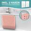 Engelbach® Badewannenmatte Inkl. 2 Haken zum Trocknen 88x40cm - Rutschmatte Badewanne 100% BPA-Frei - Wanneneinlage schimmelresistent & maschinenwaschbar