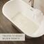 Rubbermaid Commercial Products Badewannen- und Duschmatte, 91,4 x 45,7 cm, weiß, extra lang, maschinenwaschbar, rutschfeste Badezimmermatte mit Saugnäpfen für Zuhause/Hotel/Dusche/Badewanne