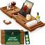 ROYAL CRAFT WOOD Badewannenablage aus Bambus, inkl. Seifenhalter, Braun