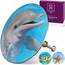 M. ROSENFELD HOME Badewannenstöpsel mit Motiv Delfin - Delphin - Stöpsel Badewanne 72mm Universal Badewannenstöpsel aus Messing mit Doppel Dichtung