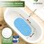 SilverRack Badewannenmatte 69x36 cm (Blau Kiesel Steinoptik) Antirutschmatte Badewanne BPA frei - Duschmatte schimmelresistent & maschinenwaschbar - Badematte rutschfest