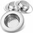 Helect Filter Edelstahl-Spüle Stöpsel Filter Sieb für Spülbecken, Edelstahl Spüle Sieb Stöpsel 3 Stück (11 cm)