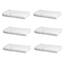 Amazon Basics AmazonCommercial Badematten-Set, 100% Baumwolle, 6 Stück, 50,8 x 76,2 cm, 684 g/m², Weiß