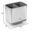 OXO Good Grips Praktischer Spülutensilien-Halter aus Edelstahl – 9,7 x 14,5 x 14 cm