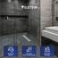 VILSTEIN® Duschrinne Edelstahl Extra Flach [140CM] - Bodenabfluss Dusche Komplettset - Ablaufrinne Dusche - Duschabfluss - Siphon mit Geruchsstop & Haarsieb - Randablauf - Duschablauf