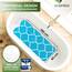 SilverRack Badewannenmatte 100x40 cm (Marokko Motiv Türkis) - Antirutschmatte Badewanne BPA frei für Kinder und Babys - Duschmatte schimmelresistent & maschinenwaschbar - Boho Badematte