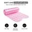ADOV Badewannenmatte rutschfest, 100x40 cm Extra Lange Antirutschmatte für Badewanne und Dusche, 200 Starke Saugnäpfe, Schimmelresistent, Maschinenwaschbar, PVC-Material, Rosa