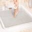 LuxStep Duschmatte, Badewannenmatte, 61 x 61 cm, rutschfeste Badematte mit Ablauf, schnell trocknende PVC-Luffa-Badematte für Badewanne, Dusche, Badezimmer (phthalatfrei, weiß)