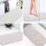 LuxStep Duschmatte, Badewannenmatte, 91,4 x 40,6 cm, rutschfeste Badematte mit Ablauf, schnell trocknende PVC-Luffa-Badematte für Badewanne, Dusche, Badezimmer (phthalatfrei, weiß)